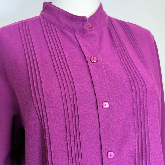 TravelSmith Purple Pullover Tunic Blouse Wrinkle Resistant Women’s Size Medium - Picture 5 of 10